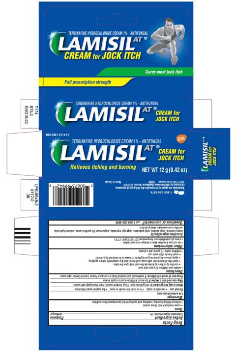 Dailymed Lamisil At For Jock Itch Terbinafine Hydrochloride Cream