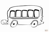 Bus Cartoon Coloring Pages Clipart Supercoloring Drawing sketch template