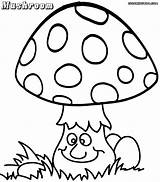 Mushroom Coloring Pages Mushrooms Cute Printable Drawing Cartoon Colouring Funny Color Print Toadstool Sheets Kids Activity Adult Coloringpagesfortoddlers Getdrawings Fascinating sketch template