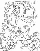 Ursula Coloring Disney Pages Ariel Walt Fanpop Characters Flounder Sebastian Princess sketch template