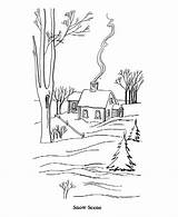 Winterlandschaft Sheets Coloriage Ausmalbilder Zeichnen Coloriages Far sketch template
