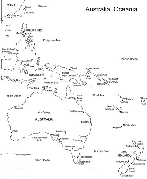 blank map  australia  oceania whatsanswer