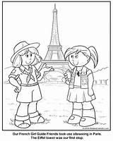 Coloring Girl French France Guide Thinking Pages Guides Makingfriends Scout Scouts Craft Activities Troop Around Gs Leader Visit Choose Board sketch template