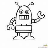 Robot Coloring Pages Robots Kids Simple Drawing Draw Colouring Print Outline Lego Beep Clipart Printable Kiddycharts Color Easy Para Clip sketch template