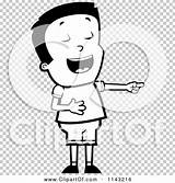 Laughing Pointing Boy Outlined Coloring Clipart Cartoon Vector Caucasian Thoman Cory sketch template