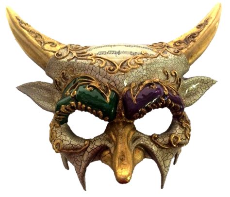 mardi gras horned devil party half mask adult mens