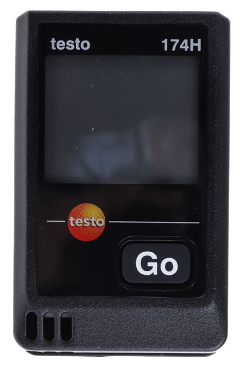 testo  temperature humidity data logger  input channels battery powered rs