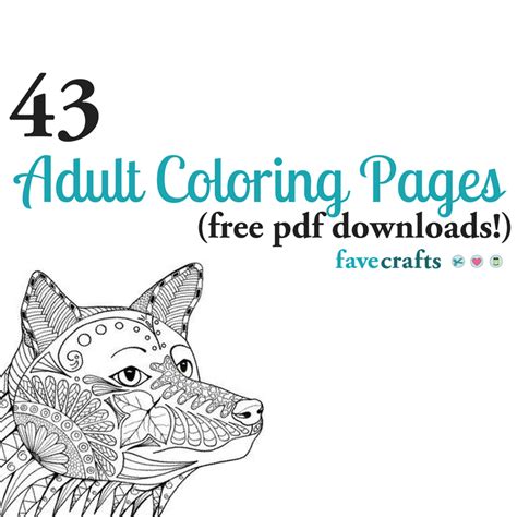 printable adult coloring pages  downloads favecraftscom
