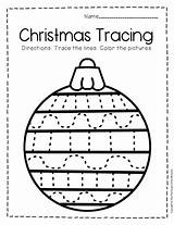 Tracing Preschoolers Ornament December Letter Skills Claw sketch template