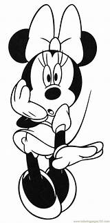 Mouse Minnie Color Coloring Pages Mickey Coloringpages101 Printable sketch template