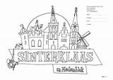 Sinterklaas Kleurwedstrijd Schoentje sketch template