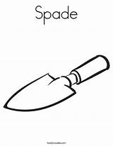 Spade Coloring Pages Garden Bucket Trowel Template Outline Clip Cliparts Print Templates Twistynoodle Built California Usa Noodle Reserved Rights sketch template