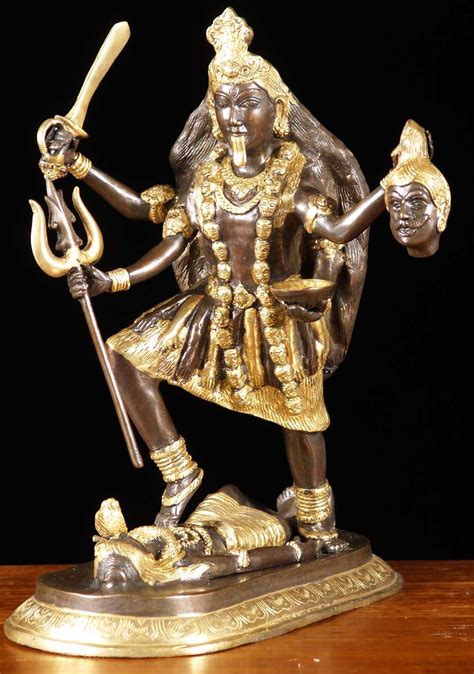 Sold Brass Kali Statue With 10 Arms 17 65bs4 Hindu