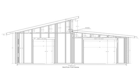 slant roof shed framing  shed roof framing plan shed