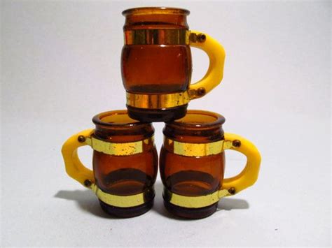 vintage set   mini beer mug shot glasses etsy mugs beer mug beer
