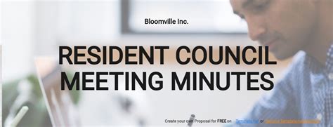resident council meeting minutes template templatenet
