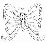 Butterfly Coloring Button Print Click Colour sketch template