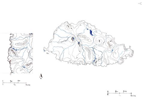 daniel defoes households  robinson crusoe topographic map  island