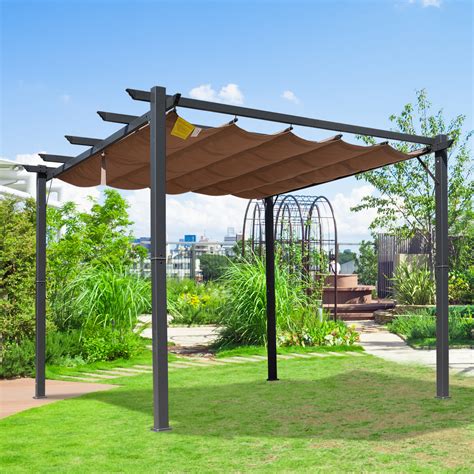 outsunny    pergola gazebo sun shade shelter aluminium garden canopy ebay