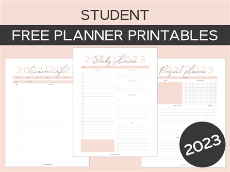 printable college student planner anjahome