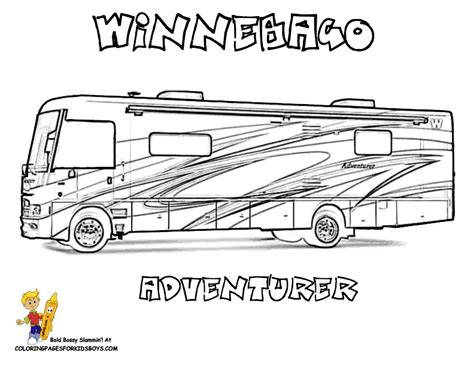 rv camper coloring pages heartof cotton candy