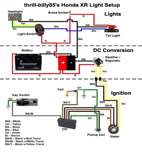 motorcycle wiring diagrams  xr