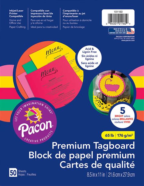 premium tagboard pacon creative products