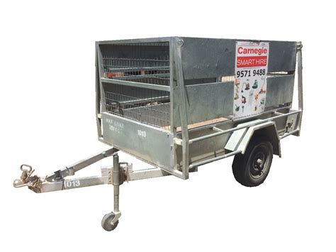 cage trailer    single axle carnegie equipment hire