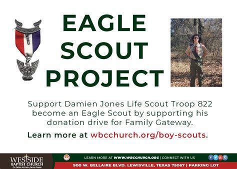 boy scouts eagle scout project westside baptist church