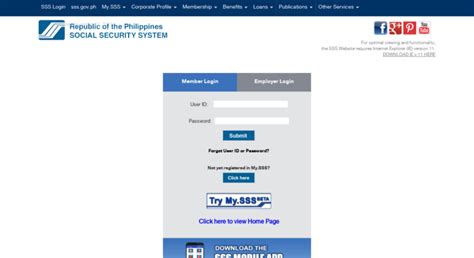 access sssgovph republic   philippines social security system