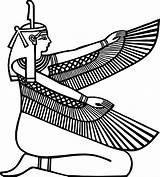 Egyptian Coloring Egypt Ancient Maat Goddess Pages Bird Woman Drawings Wecoloringpage Ma Tattoo Truth Kids sketch template