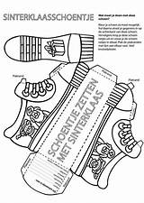 Knutselen Nicolas Saint Chaussure Scarpa Sinterklaas Schoentje Vouwen Bricolages Bricolage Schuh Nikolaus Sankt Creativo Laboratorio sketch template