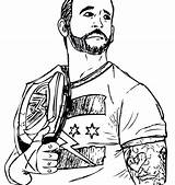 Coloring Pages Roman Reigns Wwe Rockabilly Randy Orton Diva John Rock Printable Belt Getcolorings Cena Getdrawings Punk Color Colorings Sheets sketch template