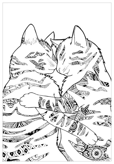 coloring pages  cats  adults coloring pages