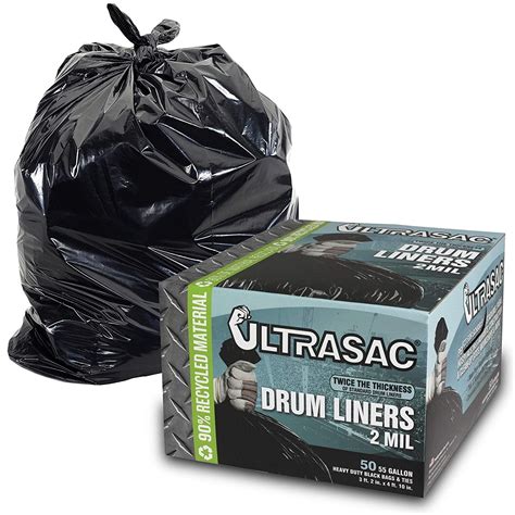 heavy duty  gallon trash bags large  pack  ties  mil industrial strength plastic
