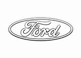 Ford Logo Sketch Motor Clipart Coloring Drawing Clip Symbol Drawings Car Emblem Pages Oval Logos Cars Sketches Truck Mustang Cliparts sketch template