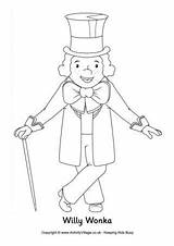 Colouring Willy Wonka sketch template