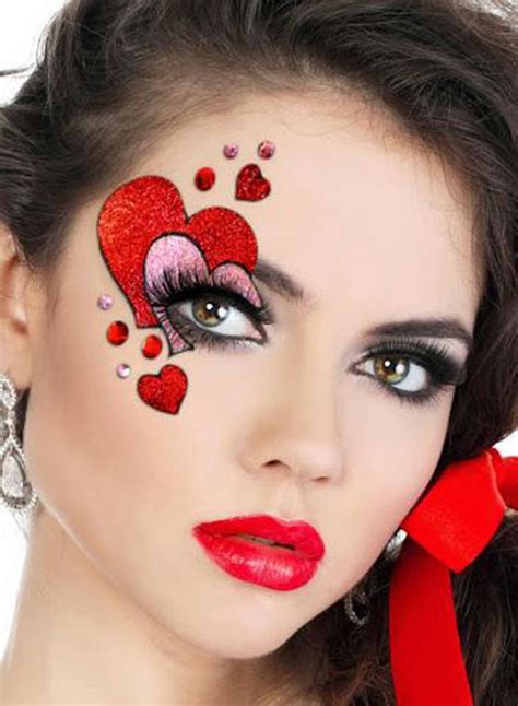 day   dead ideas  valentines day face makeup ideas