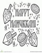 Hanukkah Coloring Pages Happy Kids Crafts Jewish Worksheets Sheets Holidays Hannukah Printable Print Worksheet Education Printables Menorah December Holiday Choose sketch template