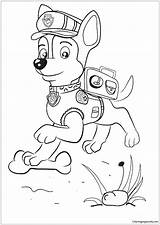 Patrol Chase Paw Color Jumping Pages Coloring sketch template