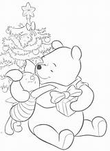 Kerst Pooh Winnie sketch template