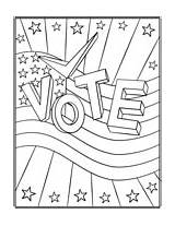Vote Coloring Poster Democratic Donkey sketch template