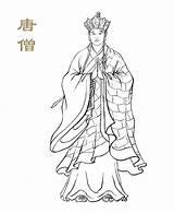 Coloring Monkey King sketch template