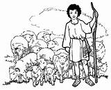 David Coloring Shepherd Boy Pages His Sheep Sheeps Kids Color Colouring Kidsplaycolor Printable Sketch Playing Boys Story Bible Getcolorings Visit sketch template