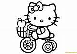 Kitty Hello Bike Pages Coloring Her Color Coloringpagesonly sketch template