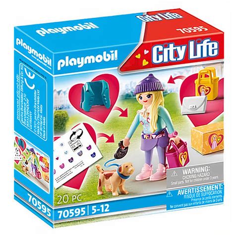 playmobil city life modemeisje met hond  blokker