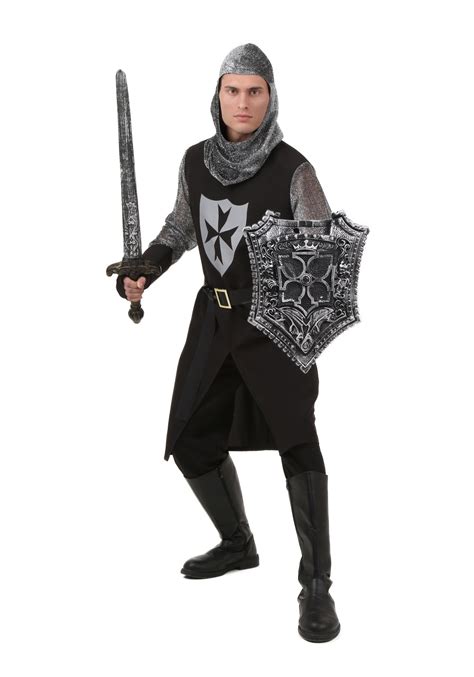 Plus Size Black Knight Costume Warrior Costumes