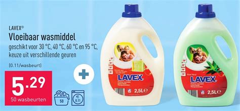 lavex vloeibaar wasmiddel  wasbeurten promotie bij aldi