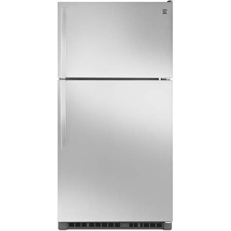 kenmore   cu ft  top freezer refrigerator  ice maker stainless steel shop