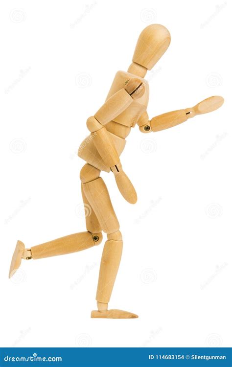 pose  wooden figure running stock photo image  athletics people